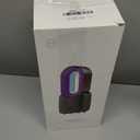 Misby Rechargeable Desk Fan, 5-color LED Light Bladeless Table Fan of 11.8 Inch, Purple Desk Fans Small Quiet for Bedroom, Home, Office