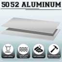 MorningRo 1 Pack 5052 Aluminum Sheet Metal 12" x 24" Aluminum Plate 1/8 (0.125'') Inch Thickness Rectangle Metal Panels for Industry Crafting Handcraft DIY Projects
