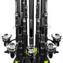 Hikeen Fishing Rod Holder for Garage, Fishing Pole Holders Rod Rack, Holds up to 20 Rods with Rolling Wheels, Fishing Gear Equipment Storage Organizer