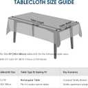 Heavy Linen Blend Navy Tablecloths - 70" x 55" Premium Solid Tablecloth Stain Resistant Waterproof Table Cover for Dining Kitchen Banquets and Buffet Soft and Thick Fabric Wrinkle Free