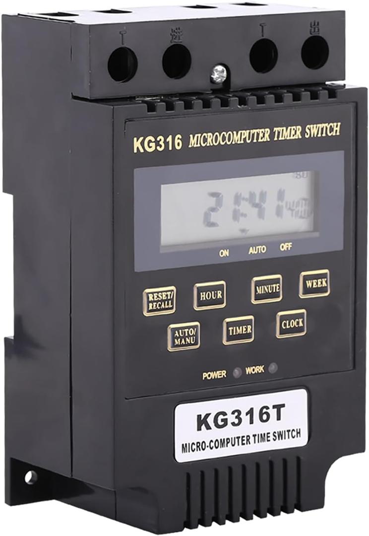 KG316T Microcomputer Control Power Timer Switch Controller LCD Display Digital Programmable Timer Relay AC 110V(AC110V)