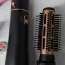 Round Hair Blow Dryer Brush - 1.2 Inch Ceramic Barrel Hair Dryer Brush for Short/Middle Hair, One Step Hair Drying, Volumizing, Straightening and Styling, Negative Ionic Dryer Brush, Black-Golden