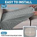 2025 Stretch Cushion Cover for Sofa, Individual Couch Sofa Seat Covers Removable & Washable, Sectional Couch Cushion Slipcover Replacement, Unique Fashion Pattern Soft Cozy Durable (3Pc, Light Gray) (Promo- Light Grey)
