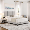 Boyd Sleep Lucena Platform Bed Frame, Linen, White, Queen