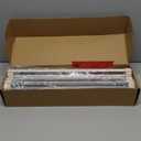 Medium Aluminum Roll Up Dish Drying Rack (17" x 13") - Fits Sinks up to 16 Inches, Heavy Duty Square Bar, Rust-Proof & Heat Resistant with Removable Dish Holder (Beige Medium)