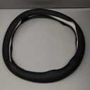 XHRING Car Steering Wheel Cover for Honda Civic Accord CRV HRV Pilot Passport Odyssey Insight Fit Ridgeline Clarity LX EX EXL Si Hatchback Sport Hybrid Touring Accessories, 2024 Leather Black 15''