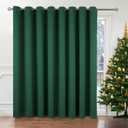 BGment Christmas Sliding Door Curtain 180 X 96 Inches, Wide Thermal Blackout Curtains Room Darkening Room Divider Window Curtain, 1 Panel, Emerald, 96 Length X Wide 180