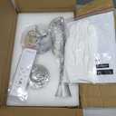 cenozo Modern Pendant Lights for Kitchen Island LED Dimmable Crystal Glam Ceiling Pendant Lighting for Dining Room Hallway Bedroom Corner Lamp Brushed Nickel (1 Light Round, Silver)