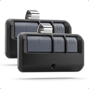 2-Pack Universal Garage Door Opener Remote for LiftMaster Chamberlain Craftsman (1993-Present) - 3-Button Visor Remote, 120ft Long Range, Stainless Steel Clip, 893MAX 371LM 971LM 81LM Compatible