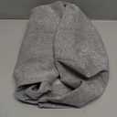 Square Comforter Storage Bag/Wedge Pillow Cover Linen Like - Multi-Use Pillow, Cushion & Bedding Insert Cover - Stuff with Clothes, Blankets for Extra Storage (22.8x22.8x7.8 In, Grey)