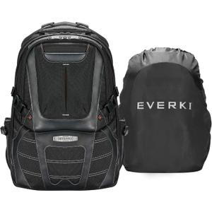 EVERKI Concept 2 Professional Laptop Backpack – Travel Backpack for Men, Laptop Bag Fits 17.3-Inch – 30L Durable Business Back Pack with Ballistic Nylon & Leather – Black (EKP133B)
