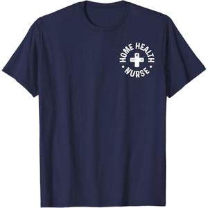 Home Health Nurse Home Care Nursing Registered Nurse RN T-Shirt (Blue, L)