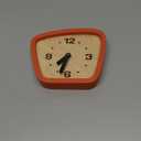 Handcrafted Mid-Century Modern Clock  Silent Movement for Desk, Table & Mantel, No-Ticking Analog MCM Decor | Made in USA (Classic, Orange)