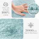Madison Park Splendor Reversible 100% Cotton Tufted Bathroom Rug-3000 GSM Hotel Quality Luxurious Plush Medium Pile Bath Mat Absorbent, Quick Dry, Shower Room Dcor, 24x72, Blue