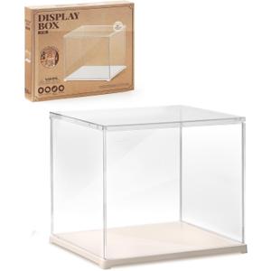 Rowood Display Box,Dustproof Acrylic Display Case for Miniature House Kit,Book Nook,3D Puzzle(11.3x9.3x9.6inch)