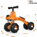 YGJT Baby Balance Bike for 1 Year Old Boy and Girl, Indoor Outdoor Non-Pedal Baby Walker Toys for 10-36 Months Toddlers, Silent Wheels, 1st Birthday Gift, Kids First Bike Tiger, Medium