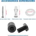 3/4 inch x 3/4 inch Solid Aluminum sign standoffs advertising screws wall mounts support fixings bolts for picture frame billboard glass posters acrylic signs display 12PCS (Black anodized)