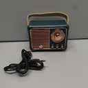 Retro Bluetooth Speaker, Portable Wireless Speaker with Crystal Clear Stereo Sound, Retro Decor for Bedroom Office Kitchen, Birthday Gifts Ideas for Women Men Teens (Green)