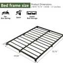 3 Inch Bed Frame Queen Size Low Profile, Queen Heavy Duty Platform Bed Frame No Box Spring Needed, Easy Assembly, Noise Free, Black