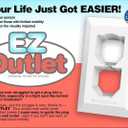EZ Outlet Wall Plate Cover with Contoured Design to Guide Electric Plug- Great for Seniors or Visually Impaired- Made in the USA