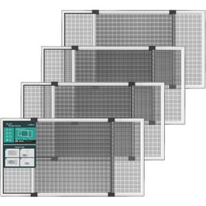 Paramondo Expandable Window Screen, Horizontal (20" H x 28.6" - 54" W, 4 Pack) Adjustable Window Screens, Replacement Window Screens for House Windows