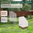 Heavy Duty Patio Chair Covers Waterproof Outdoor, 2 Pack 600D Patio Furniture Covers for Outdoor Rocking Swivel Adirondack Chairs, Lounge Deep Seat 28''W x 30''D x 24''H/ 32''H Beige Brown