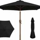 7.5ft Patio Umbrella, Outdoor Table Market Umbrella with Smooth Crank Lift, 6 Windproof Fiberglass Ribs, UPF50+ UV Protection for Deck, Pool, Garden and Backyard