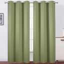 LEMOMO Sage Green Thermal Blackout Curtains/38 x 84 Inch/Set of 2 Panels Room Darkening Curtains for Bedroom