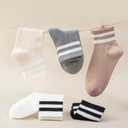 SISOSOCK 6 Pairs Quarter Crew Athletic Cotton Socks for Women with Gift Box