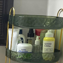 COMVTUPY 360° Rotating Makeup Organizer - Large Capacity Makeup Skincare Perfume Organizer Bathroom Organizer for Countertop Green 2 Tier, Green