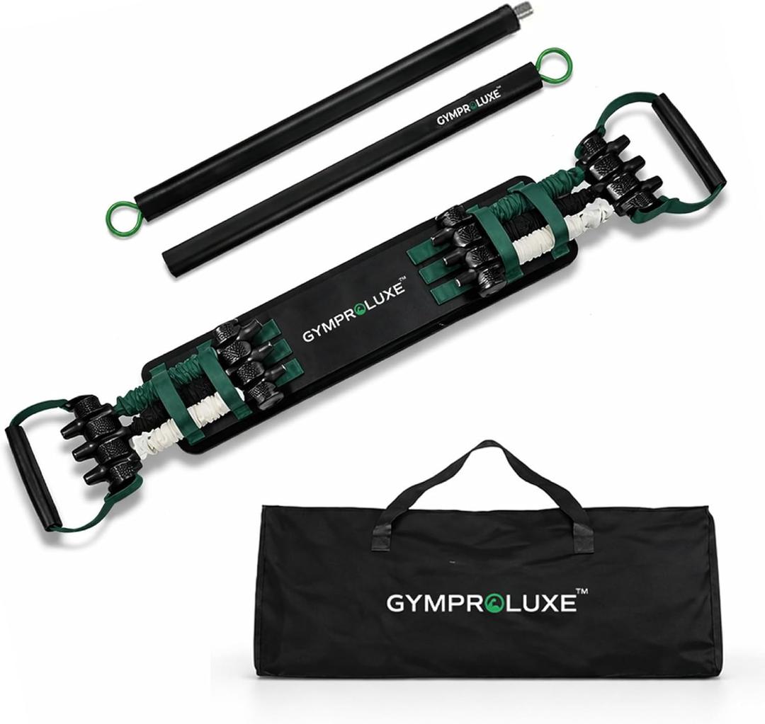 Gymproluxe Original Resistance Bands Bar Set - Exercise Band Set for Home Gym - 198 lbs Workout Band Set - Multi Gym Fitness Equipment for Home Workout