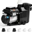 Variable Speed Pool Pump Inground 1.5HP,High Flow Energy Efficient Pumb for In/Above Pool,Built-in Timer,Rain Cover,Quiet Self-Priming,Large Filter Basket, Size: 1.5HP