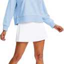 Stelle Women’s Raglan Crewneck Sweatshirt Relaxed Fit Casual Everyday (Blue, XXL)