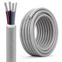 Copkim 50Ft 4-4-4-6 SER Aluminum Service Entrance Cable 600V - UL Listed Electrical Wire for Above Ground Sub Panel Feeder, 4 AWG 3 Conductor with 6 AWG Neutral - Residential/Commercial Panel