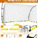 Soccer Goal for Backyard, 126 ft /64 ft Portable Soccer Goal Net, Quick Setup Soccer Goals with 1 Carry Bag