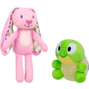 Bluey Friends 2-Pack Plush Stuffed Animals for Kids, Floppy and Turtleboy TV Show Plushies, Cuddly Playtime Toddler Plush Toys, Bluey Gifts Ages 3+, 5.5–10.5 inches tall