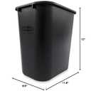 Rubbermaid Commercial Products Deskside Wastebasket/Trash Can, 3.25-Gallon/13-Quart, Black, Small, for Bedroom/Bathroom/Office, Fits Under Desk/Sink/Cabinet