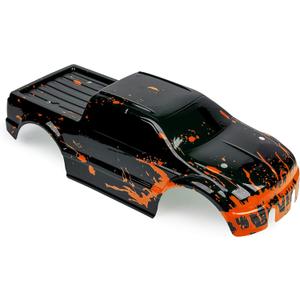 SummitLink Custom Body Compatible for T/E Maxx Shell Cover E-Maxx 1/10 Scale RC Car (Truck not Included) (Muddy Orange Over Black)