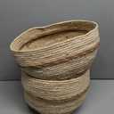 Creative Co-Op Beige & Brown Maize Baskets (Set of 2 Sizes) Wicker Non-Food Storage