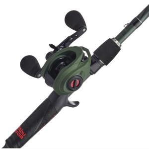 Abu Garcia Zata 7' Fishing Rod and Baitcast Low Profile Reel Combo, Magnetic Braking System, 24-Ton Graphite Construction, Graphite Body & Sideplates, Right Handle Position, 7' - Medium Heavy - 1pc - RH
