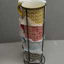 Hiceeden Set of 4 Stackable Coffee Mugs with Rack, 15 oz Colorful Ceramic Coffee Mugs with Metal Stand, Coffee Cup Set for Espresso, Cocoa, Latte, Americano, Cappuccino, Tea, Milk, Multi-colored