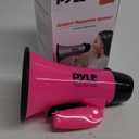 PYLE-PRO Portable Megaphone Speaker Siren Bullhorn - Compact and Battery Operated with 20 Watt Power, Microphone, 2 Modes, PA Sound and Foldable Handle for Cheerleading and Police Use PMP24PK (Pink)