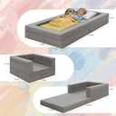 Fvkind 3-in-1 Foldable Toddler Floor Bed, Convertible Kids Couch, Ash
3-in-1 Convertible Design, Soft Washable Fabric Cover, Ideal for Sleepover & Travel, Fits Kids 3-10 Years