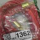 Okllen 1 Pack Red Velvet Stanchion Rope, 5 Feet Crowd Control Ropes Safety Barriers with Polished Gold Hooks for Movie Theater, Queue Barrier, Grand Openings, Hotel Celebration, Carpet Event