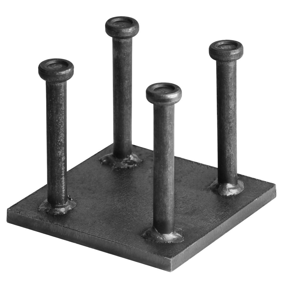2 Pack 5" x 5" Steel Concrete Embed Anchor Plate, Weld On Square Base Plate, 3/8" Thick