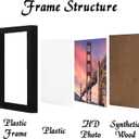 6 Sets 24x24 Picture Frame, Frames for 24 x 24 Canvas Collage Photo Poster Certificate Wall Gallery, High Transparent Horizontal Vertical Black Square 24 by 24 Inches
