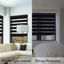 GHV Zebra Blinds for Windows Corded, Gray, 30 in(W) x 64 in(H)