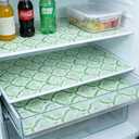 Shelf and Drawer Liner, 12in x 10FT Double Layer PVC Non-Adhesive Non-Slip Waterproof, Green Leaf for Kitchen Cabinets, Pantry, Bathroom, Dresser with Knife and Tape Measure