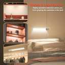 Under Cabinet Lighting, 4Pack Motion Sensor Light Indoor with 3 Color Temps, Rechargeable Under Counter Lights for Kitchen,Dimmable Closet Lights Battery Operated, 76 LED Motion Sensor Light Indoor