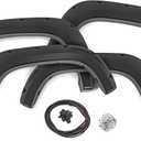 Rough Country Pocket Fender Flares for Chevy Colorado (2023-2026) - 1" Tire Coverage, 5.75" Height, Riveted Style, UV-Resistant ABS, Paintable Matte Black